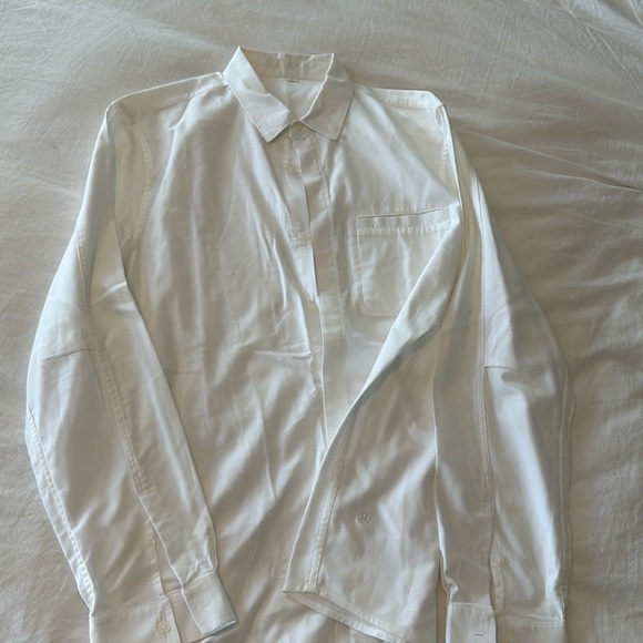 Lululemon Men’a long sleeve button down. White. Small - Picture 2 of 2